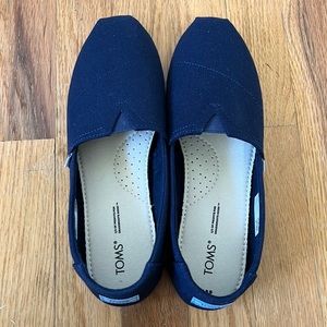 Navy Blue Toms size 8.5